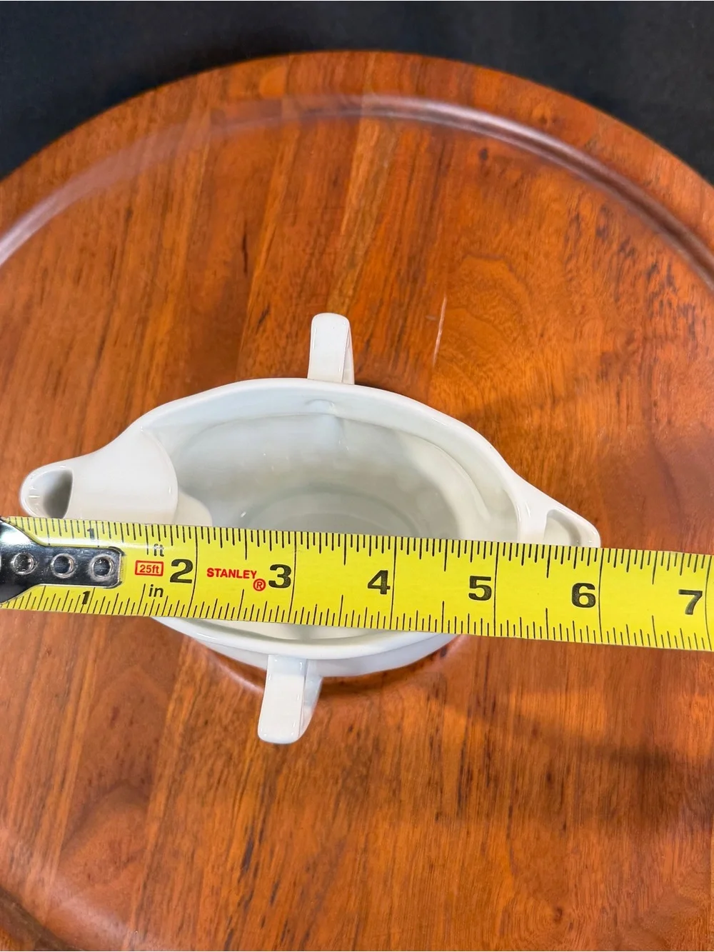 Pillivuyt France Porcelain Gravy  Boat and Fat Separator, Double Spout Saucier